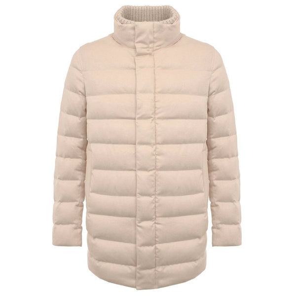 Beige Cashmere Men Jacket