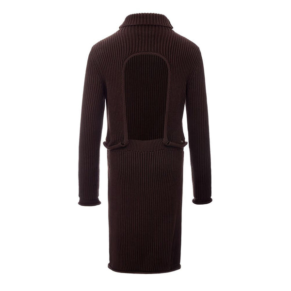 Elegant Viscose Brown Dress Bottega Veneta