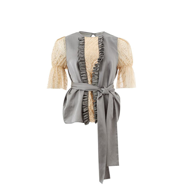 Elegant Multicolor Silk-Linen Top Lardini