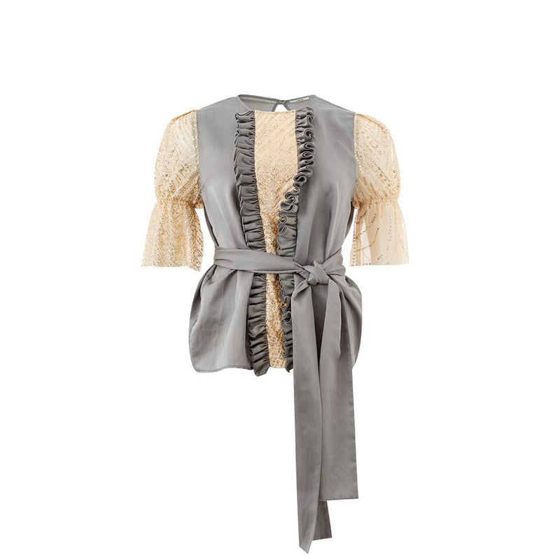 Elegant Multicolor Silk-Linen Top Lardini