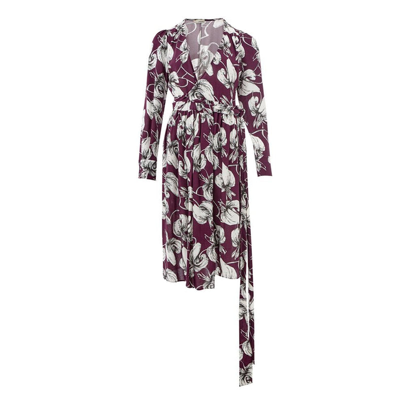 Elegant Purple Viscose Dress Lardini