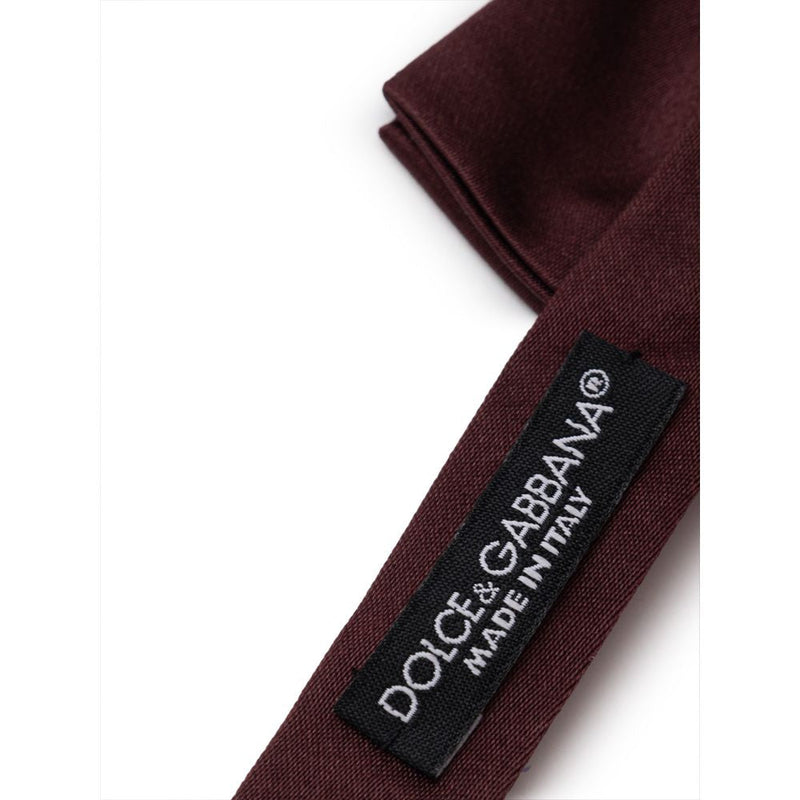 Burgundy Silk Ties & Bowty Dolce & Gabbana