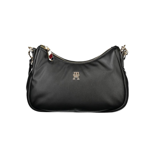 Black Polyester Women Handbag