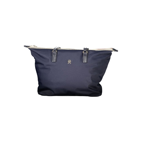 Blue Recycled Polyester Women Handbag