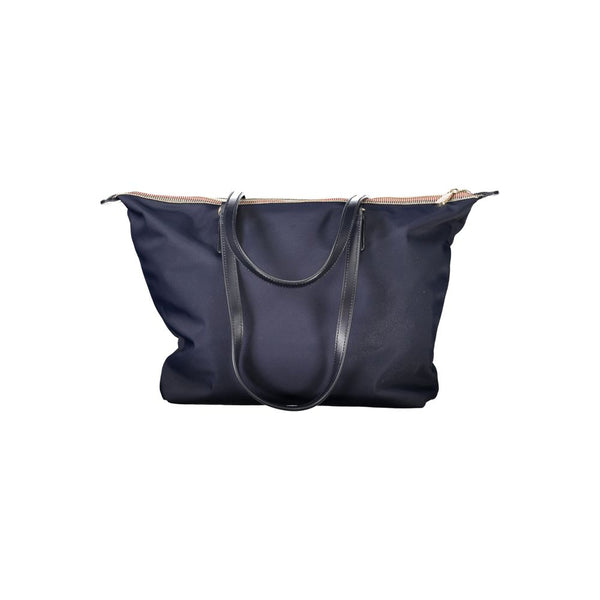 Blue Recycled Polyester Women Handbag