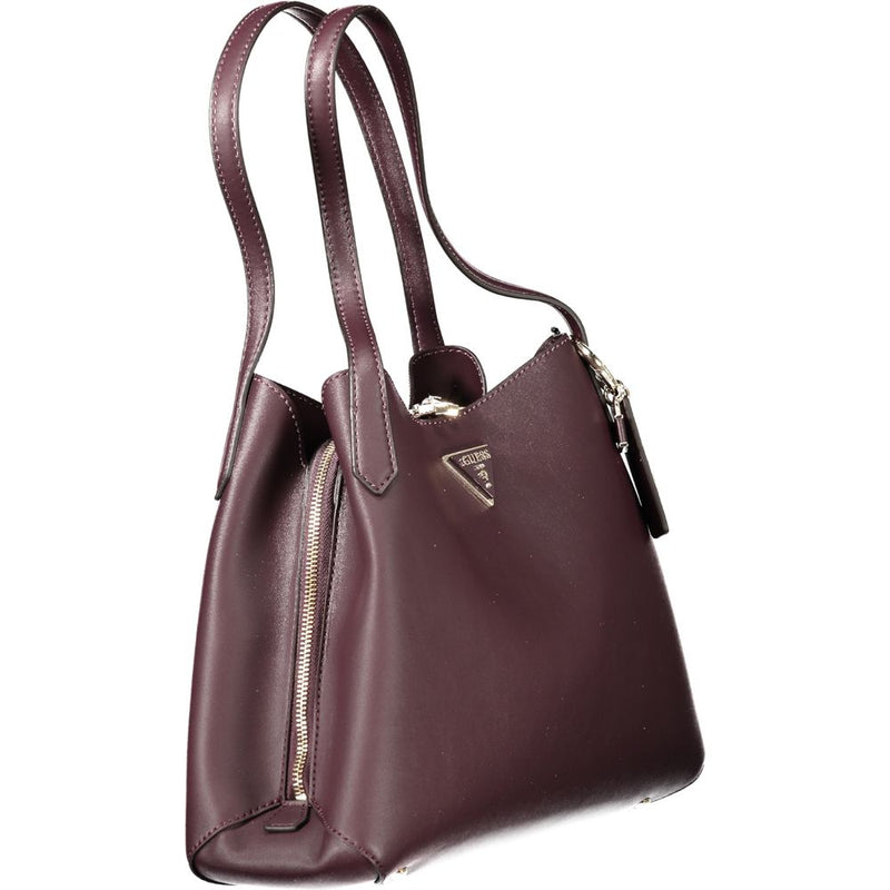 Purple Polyethylene Women Handbag