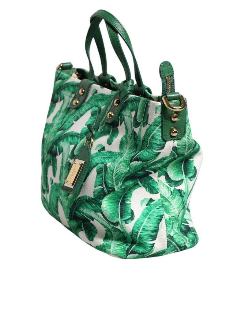 Green Canvas Botanical Garden Women Tote Bag Dolce & Gabbana