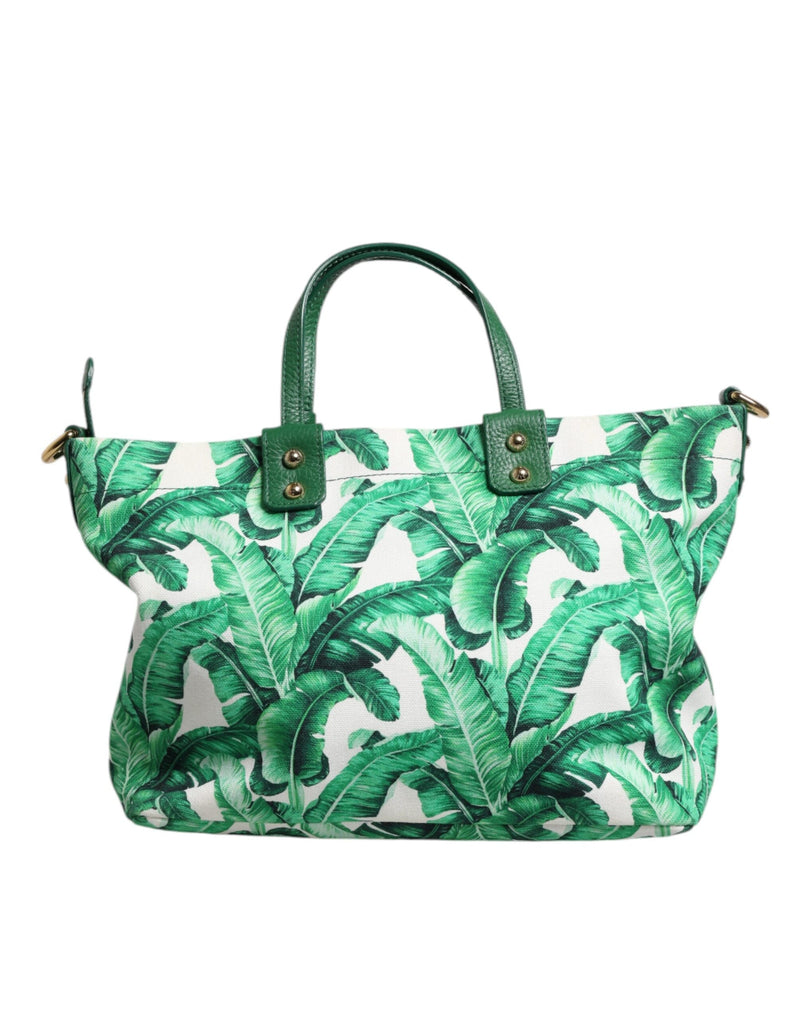 Green Canvas Botanical Garden Women Tote Bag Dolce & Gabbana