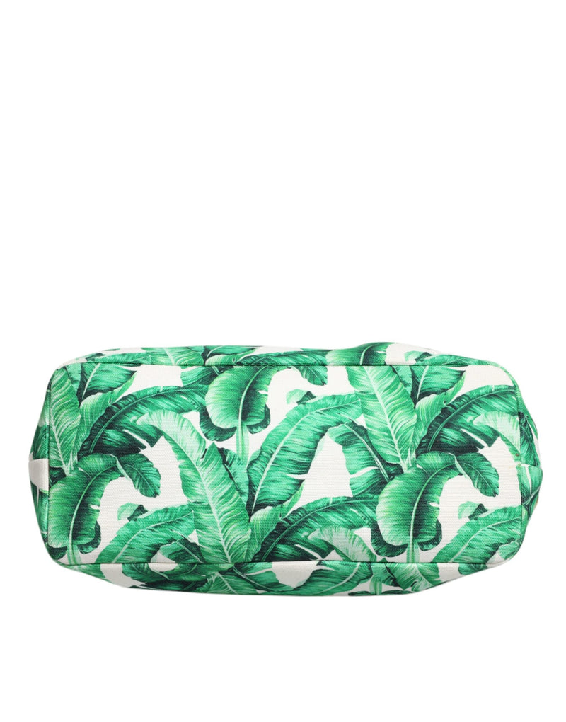 Green Canvas Botanical Garden Women Tote Bag Dolce & Gabbana