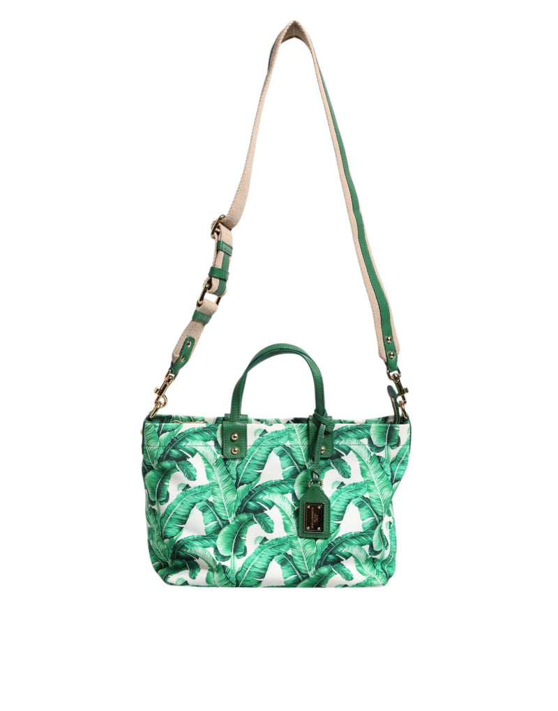 Green Canvas Botanical Garden Women Tote Bag Dolce & Gabbana