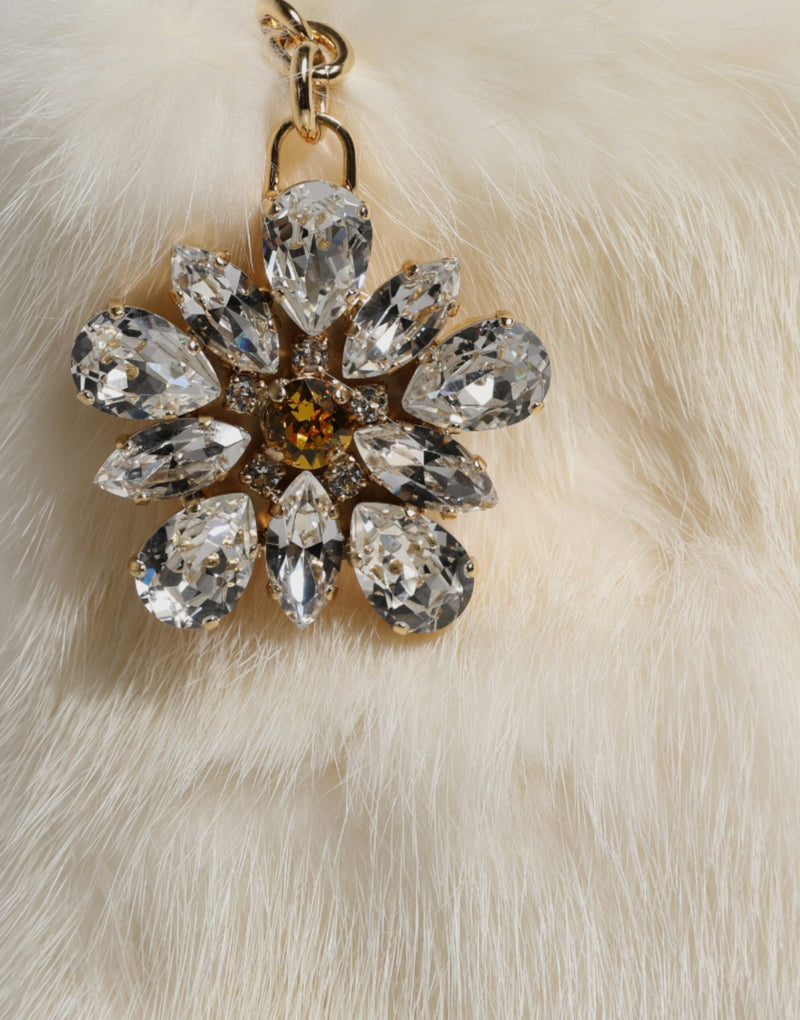 White Fur Handbag Clutch Purse Pouch Bag Dolce & Gabbana