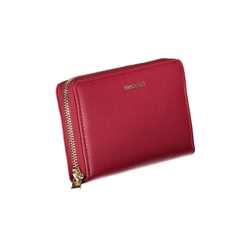 Red Leather Women Wallet Coccinelle