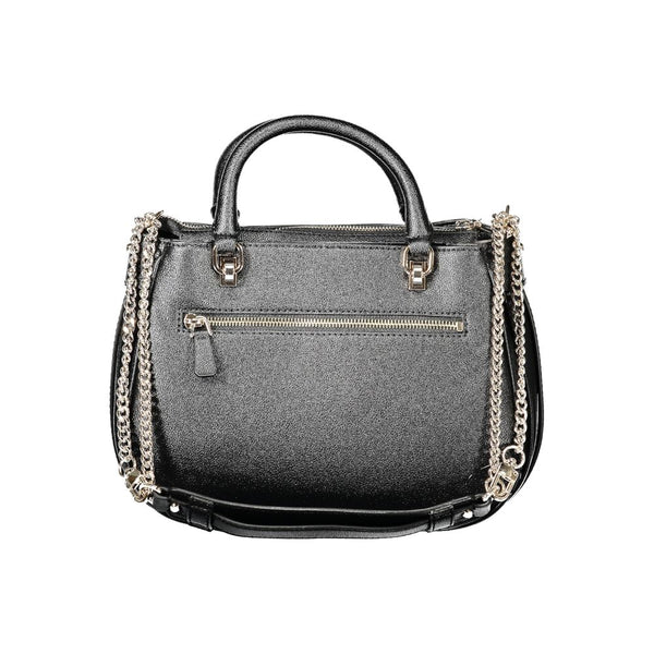 Black Polyethylene Women Handbag