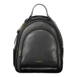 Black Leather Women Backpack Coccinelle