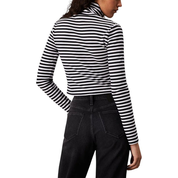 Black And White Cotton Tops & T-Shirt Calvin Klein Jeans
