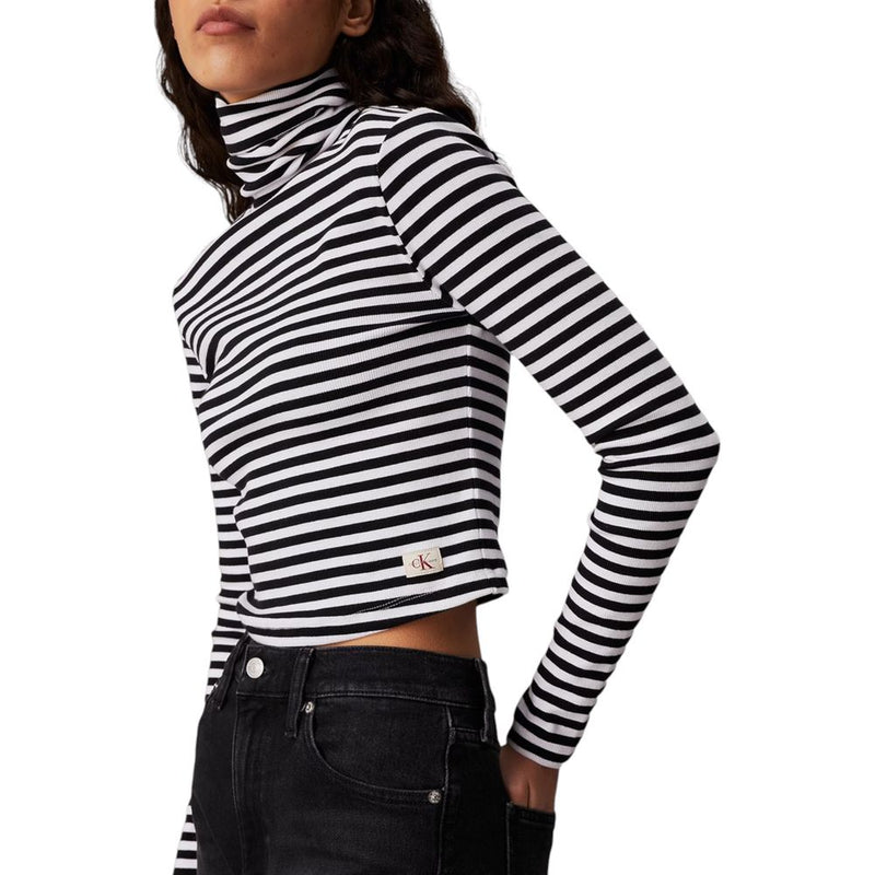 Black And White Cotton Tops & T-Shirt Calvin Klein Jeans