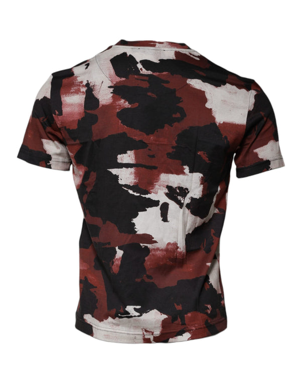 Multicolor Camouflage Crew Neck T-shirt Dolce & Gabbana