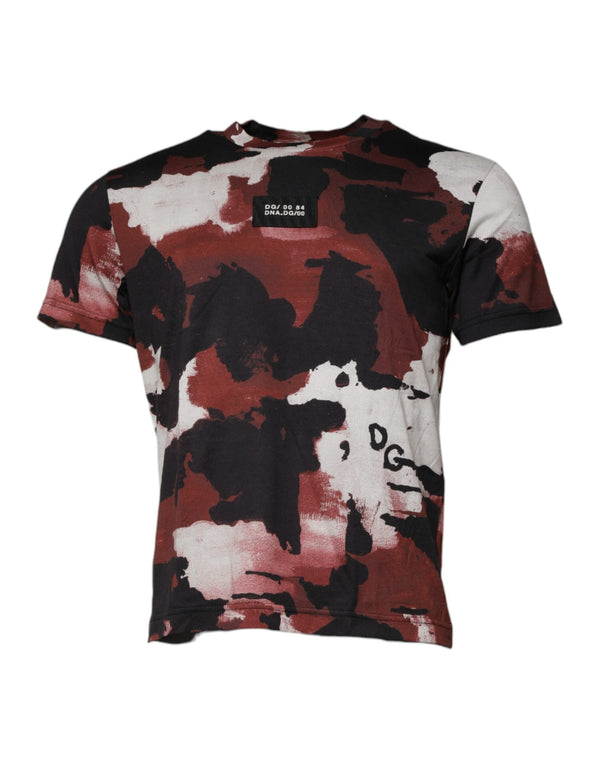Multicolor Camouflage Crew Neck T-shirt Dolce & Gabbana