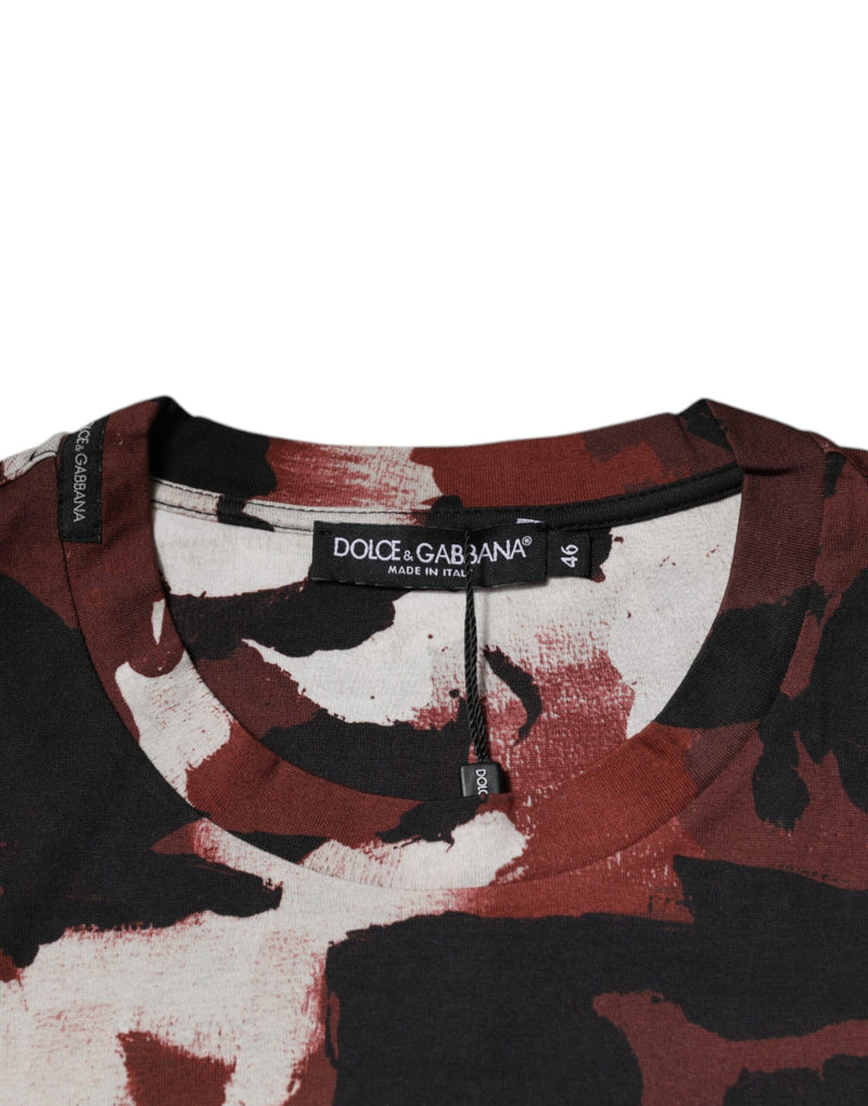 Multicolor Camouflage Crew Neck T-shirt Dolce & Gabbana