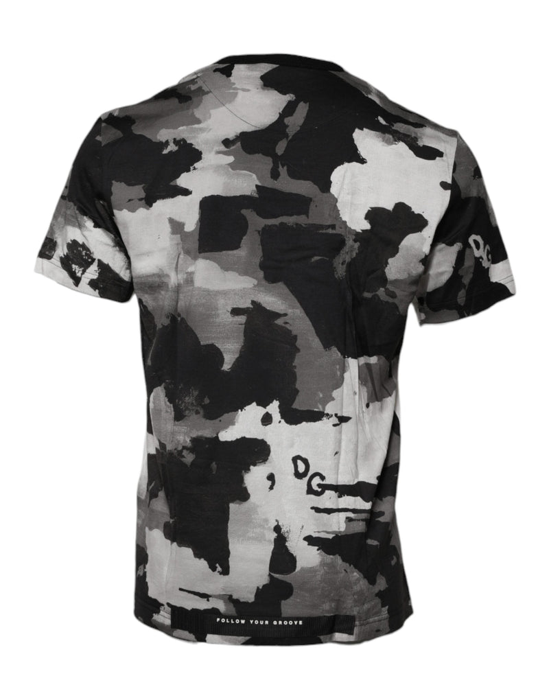 Multicolor Camouflage Crew Neck T-shirt Dolce & Gabbana