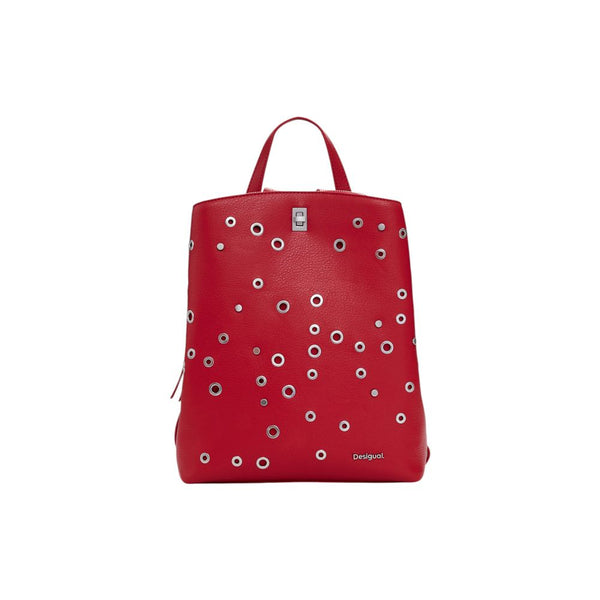 Red Polyethylene Backpack Desigual