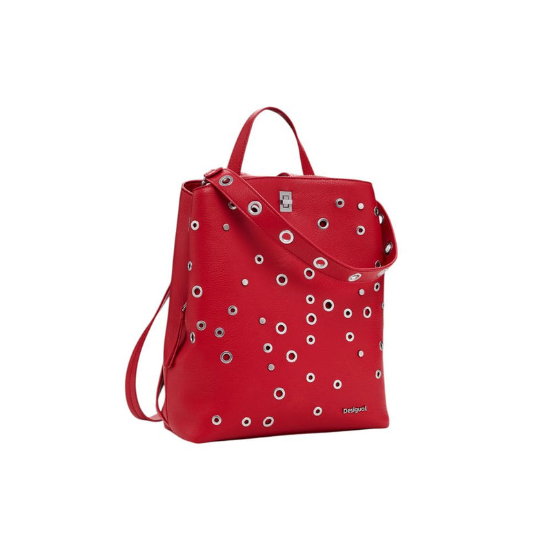 Red Polyethylene Backpack Desigual