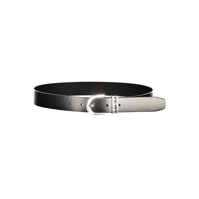 Black Leather Women Belt Calvin Klein