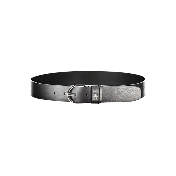 Black Leather Women Belt Tommy Hilfiger