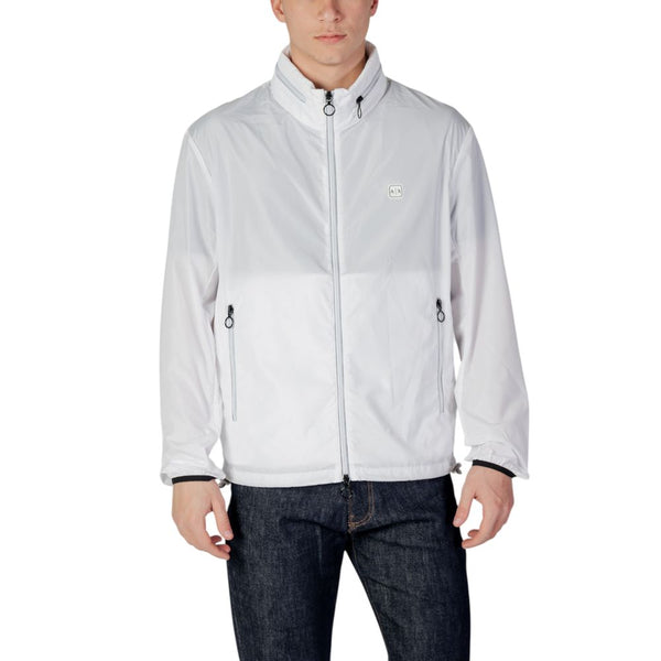White Polyester Jacket Armani Exchange