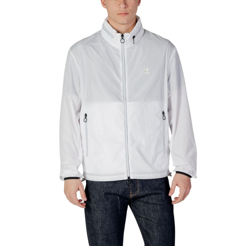 White Polyester Jacket Armani Exchange