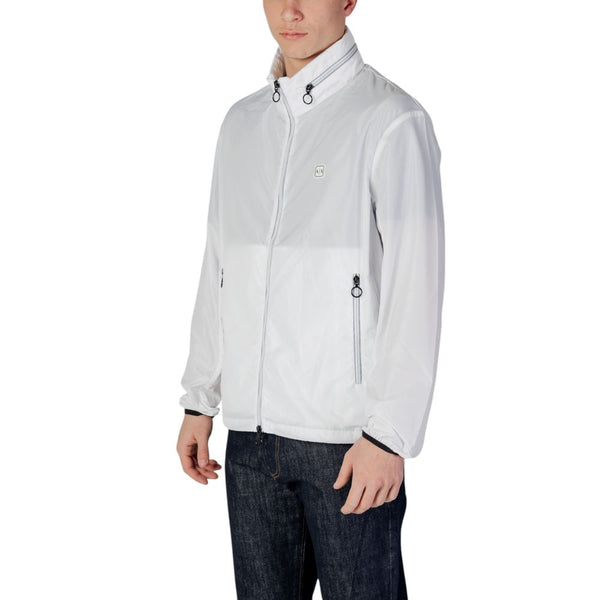 White Polyester Jacket Armani Exchange