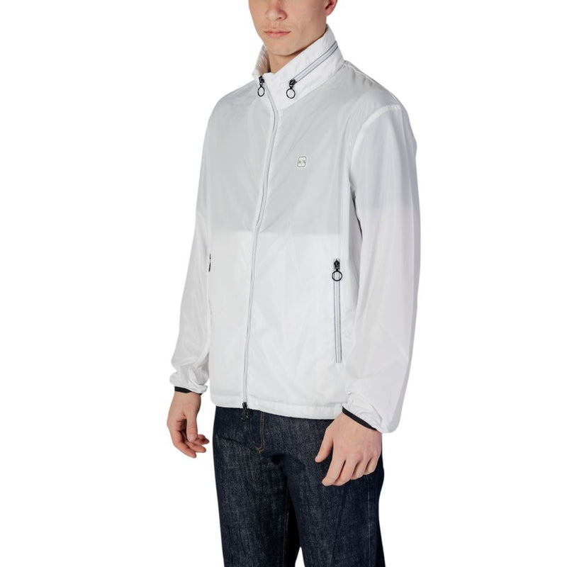 White Polyester Jacket Armani Exchange