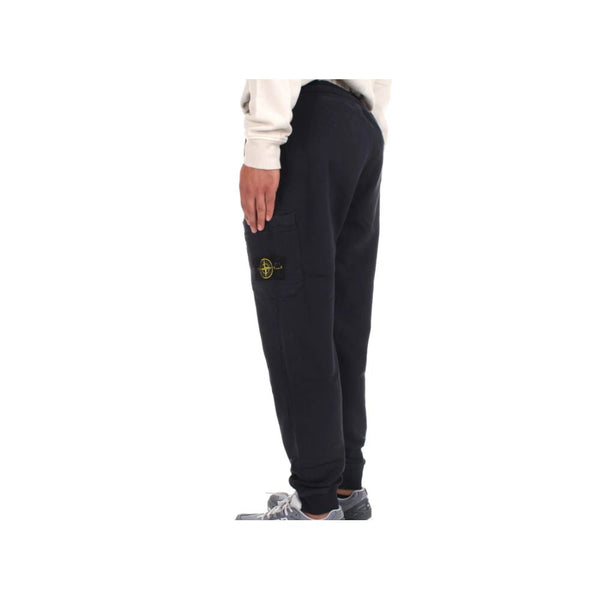 Blue Cotton Men Track Pant Stone Island