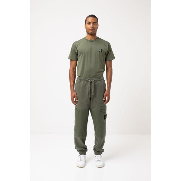 Green Cotton Men's Track Pant Stone Island