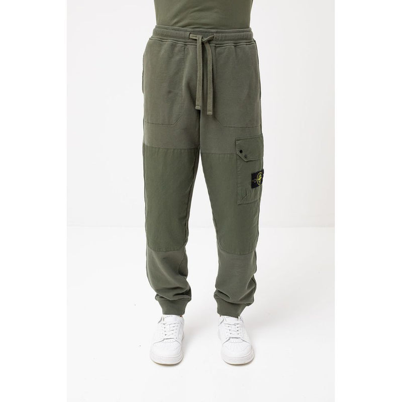 Green Cotton Men's Track Pant Stone Island