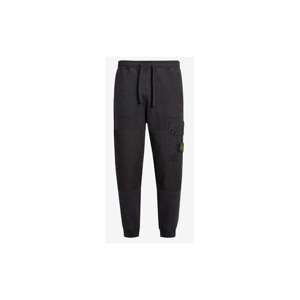Black Cotton Men's Track Pant Stone Island