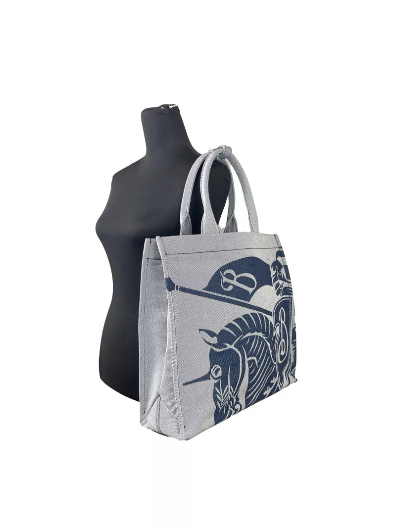 Navy EKD Canvas Tote Bag With Coin Pouch Burberry