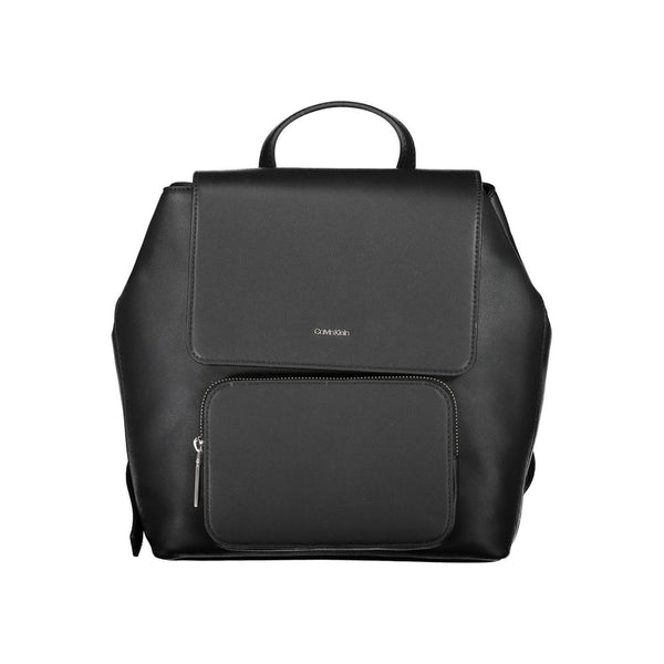 Black Polyester Women Backpack Calvin Klein