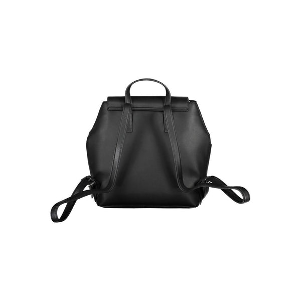 Black Polyester Women Backpack Calvin Klein