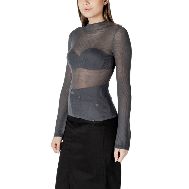 Gray Acrylic Tops & T-Shirt Calvin Klein Jeans
