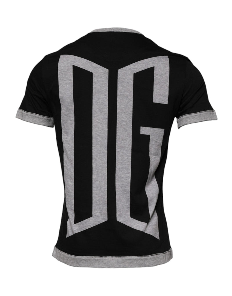Black Logo Cotton Crew Neck Men Tee T-shirt Dolce & Gabbana