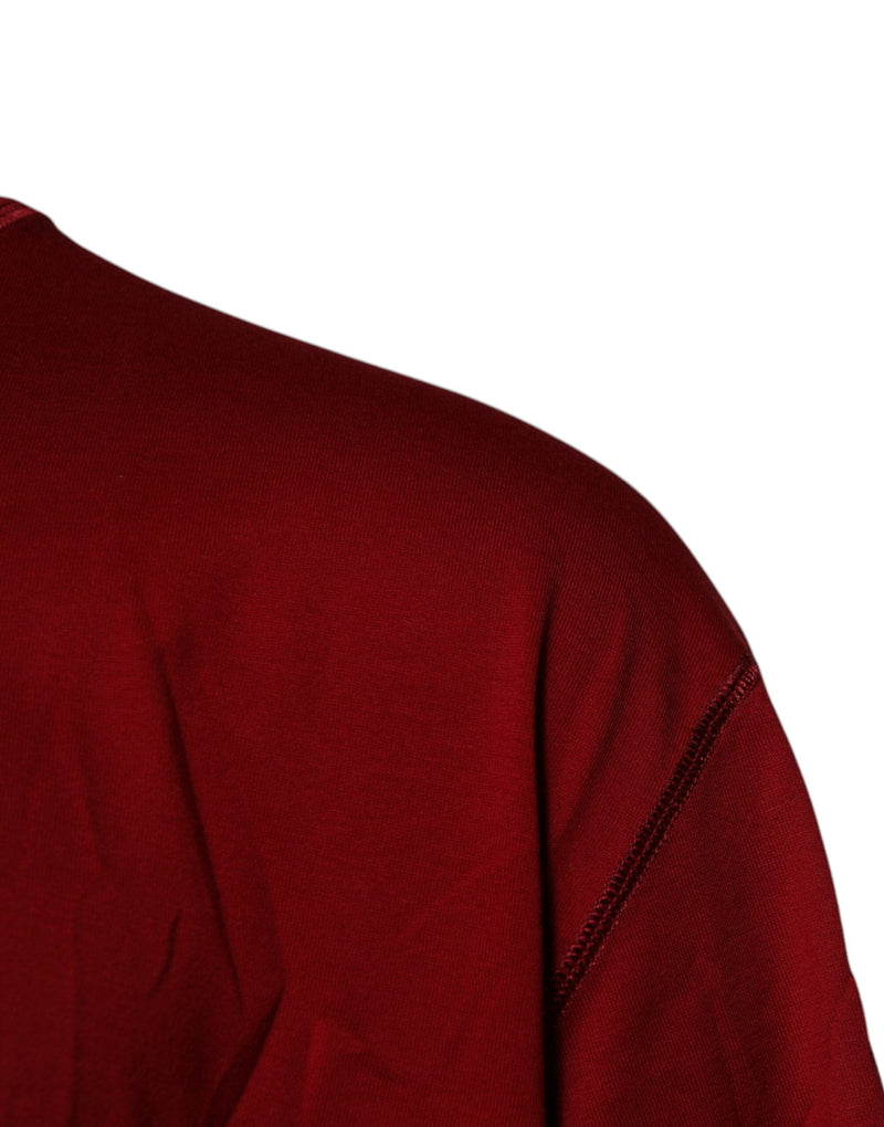 Red Logo Tape Cotton Crew Neck T-shirt Dolce & Gabbana