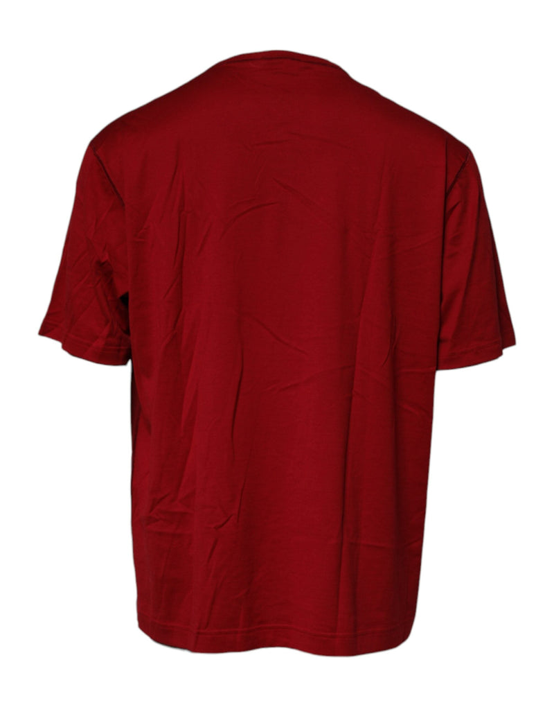 Red Logo Tape Cotton Crew Neck T-shirt Dolce & Gabbana