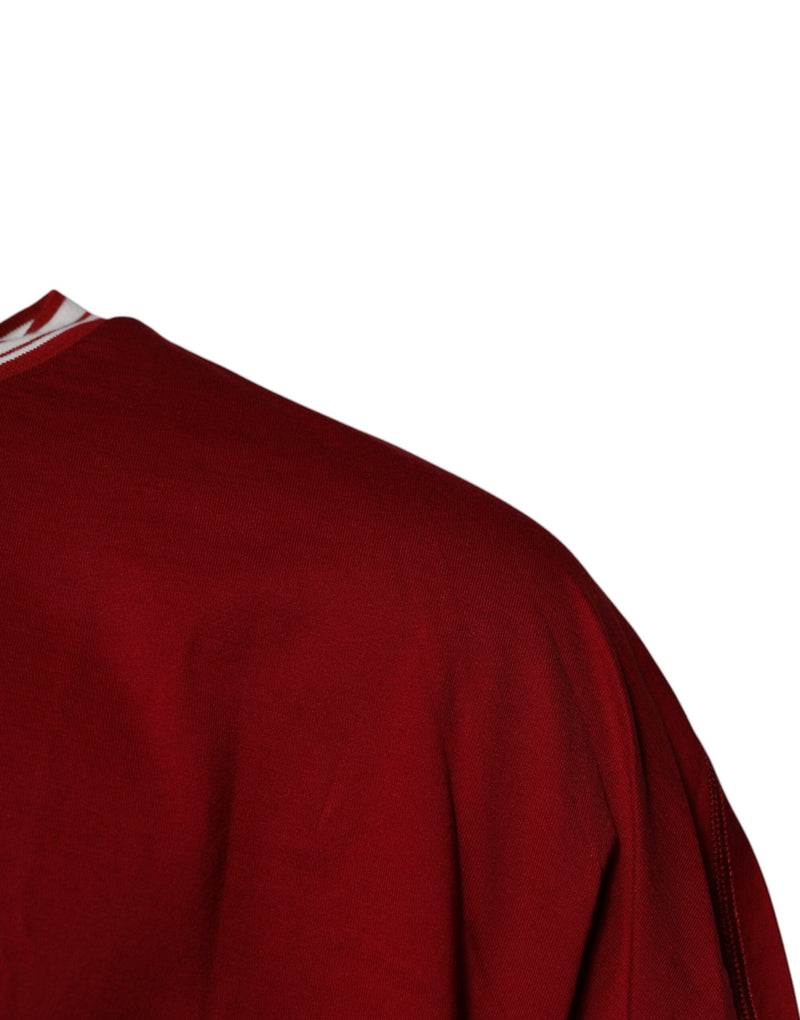 Red Logo Crown Cotton Crew Neck T-shirt Dolce & Gabbana