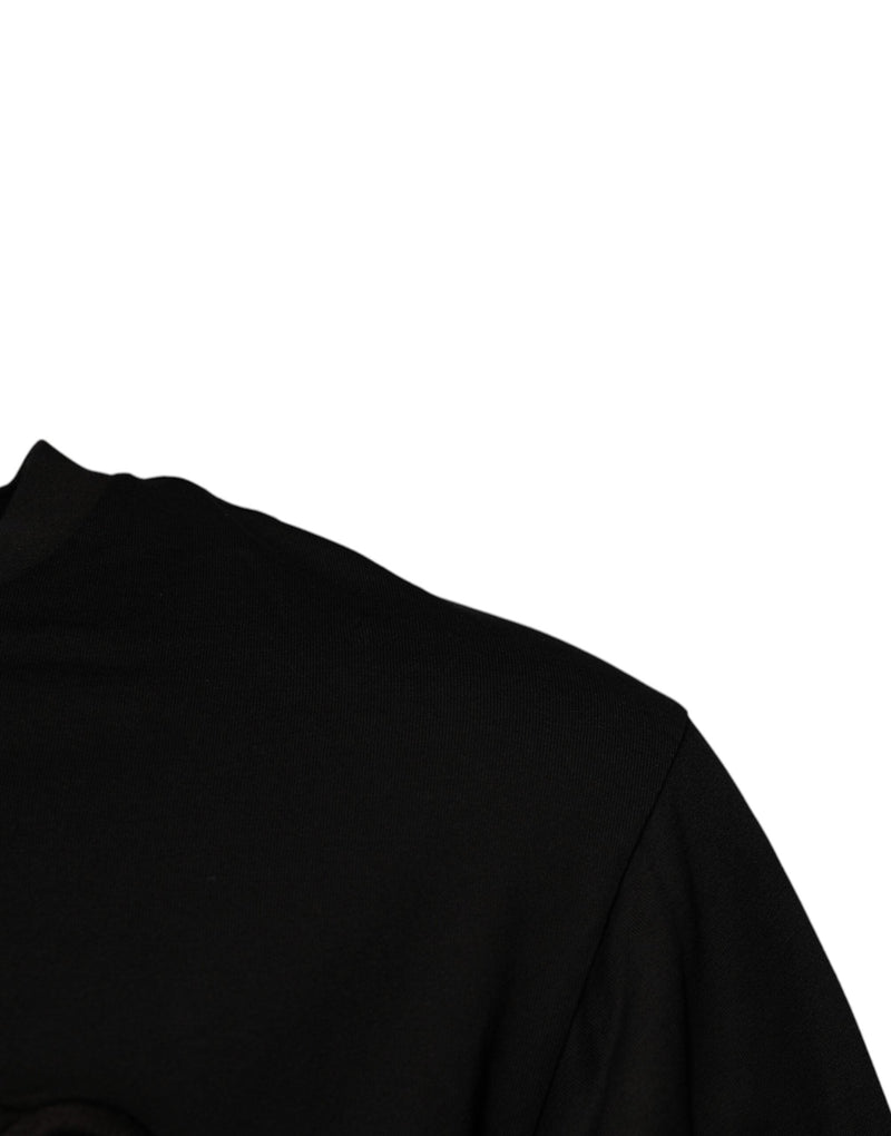 Black DG Logo Cotton Crew Neck T-shirt Dolce & Gabbana
