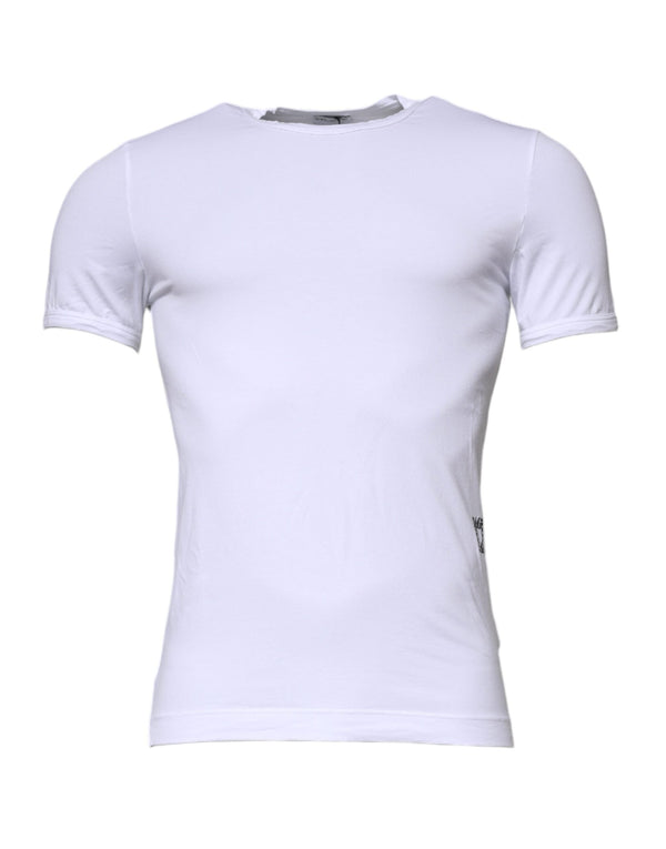 White Cotton Stretch Crewneck Underwear T-shirt Dolce & Gabbana