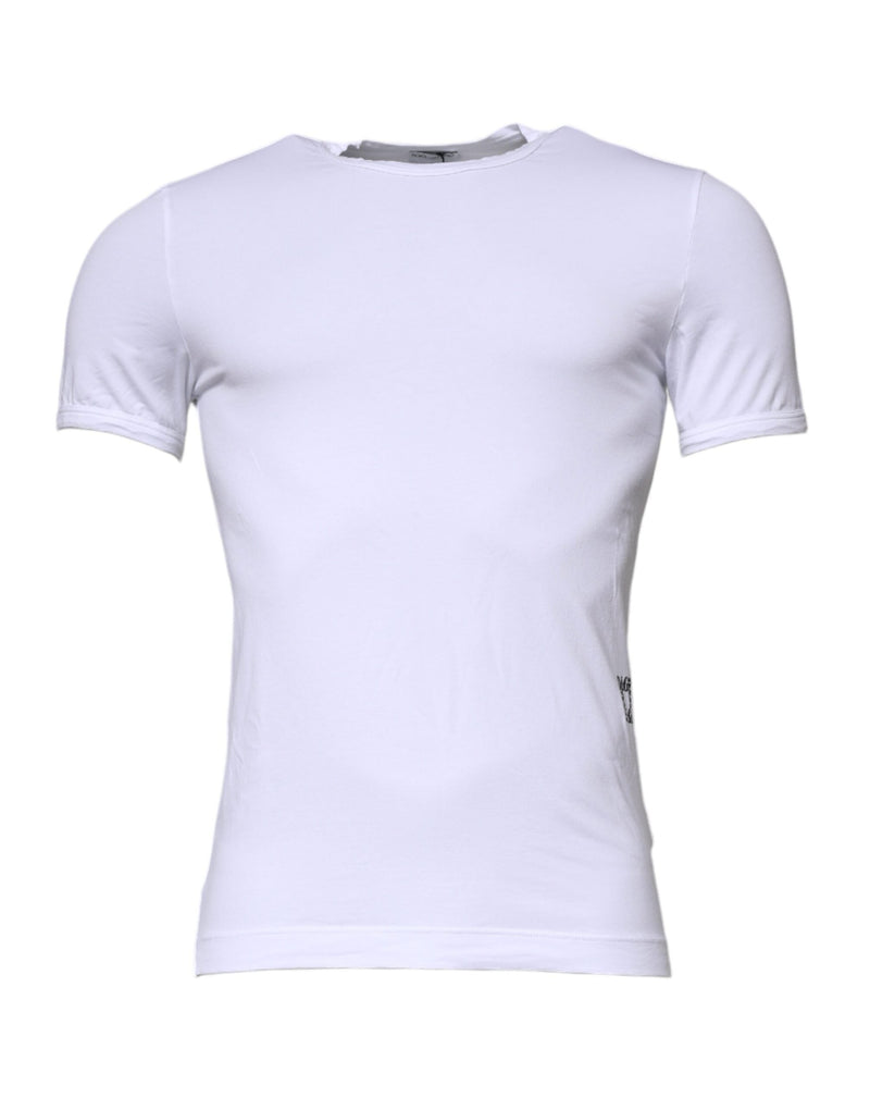 White Cotton Stretch Crewneck Underwear T-shirt Dolce & Gabbana