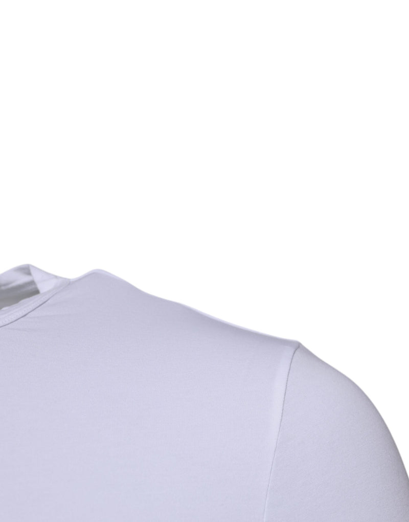 White Cotton Stretch Crewneck Underwear T-shirt Dolce & Gabbana