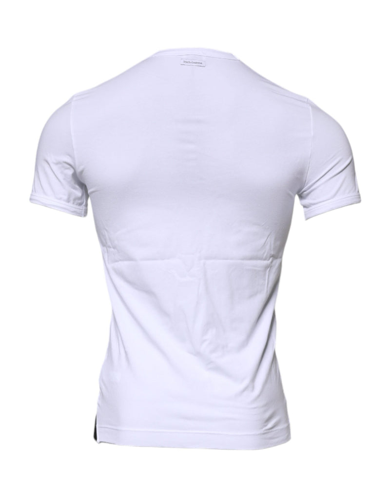 White Cotton Stretch Crewneck Underwear T-shirt Dolce & Gabbana