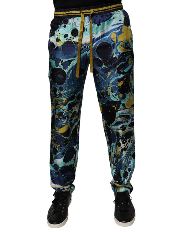 Multicolor Marble Print Jogger Sweatpants Pants Dolce & Gabbana